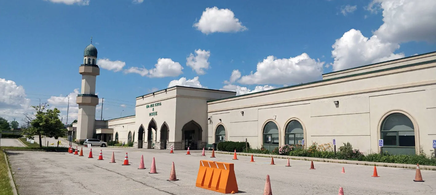 Exterior view of Islamic Centre of Canada (ICC) Mississauga building